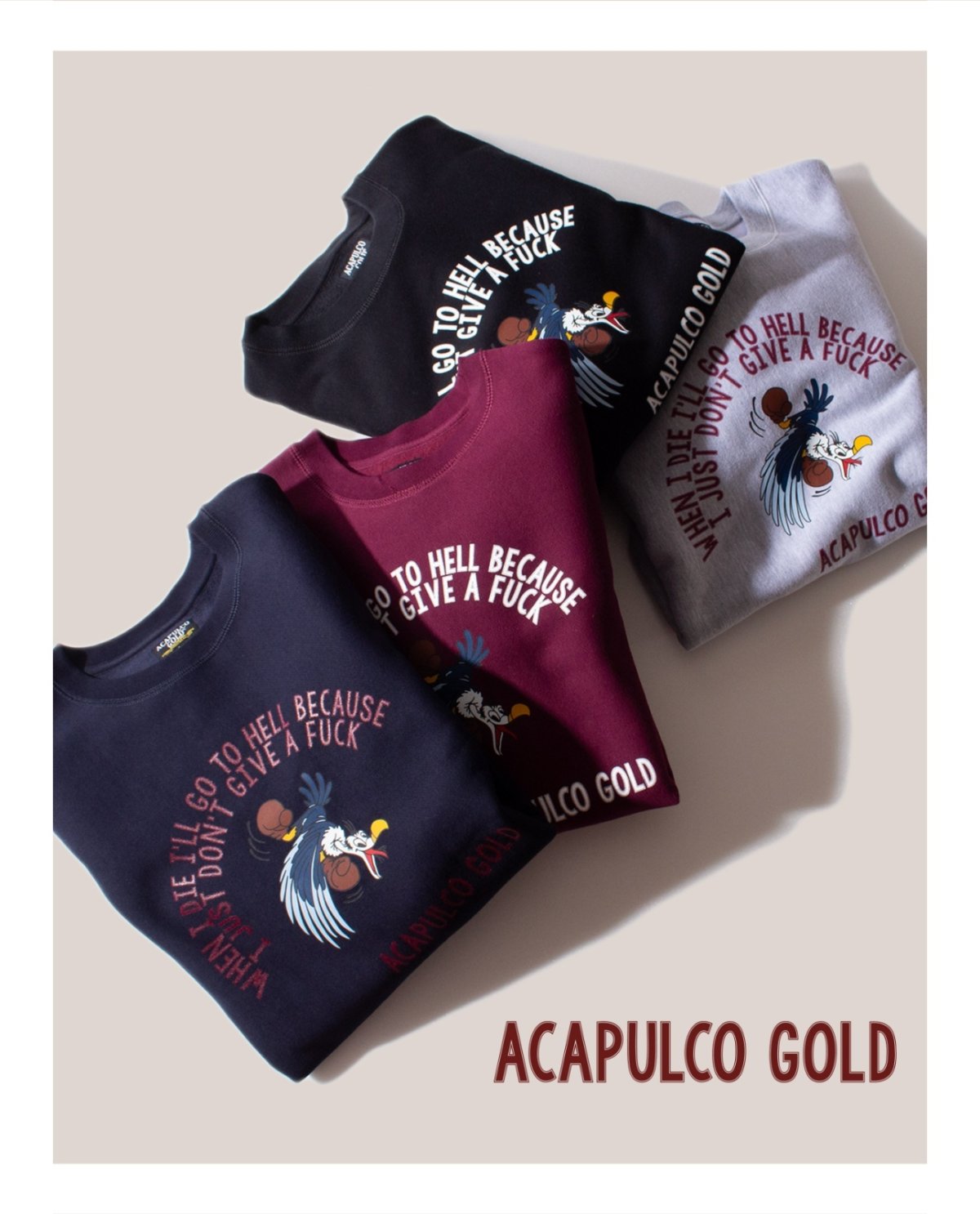 画像10: ACAPULCO GOLD(アカプルコゴールド) / DGAF CREWNECK SWEATSHIRT (10)