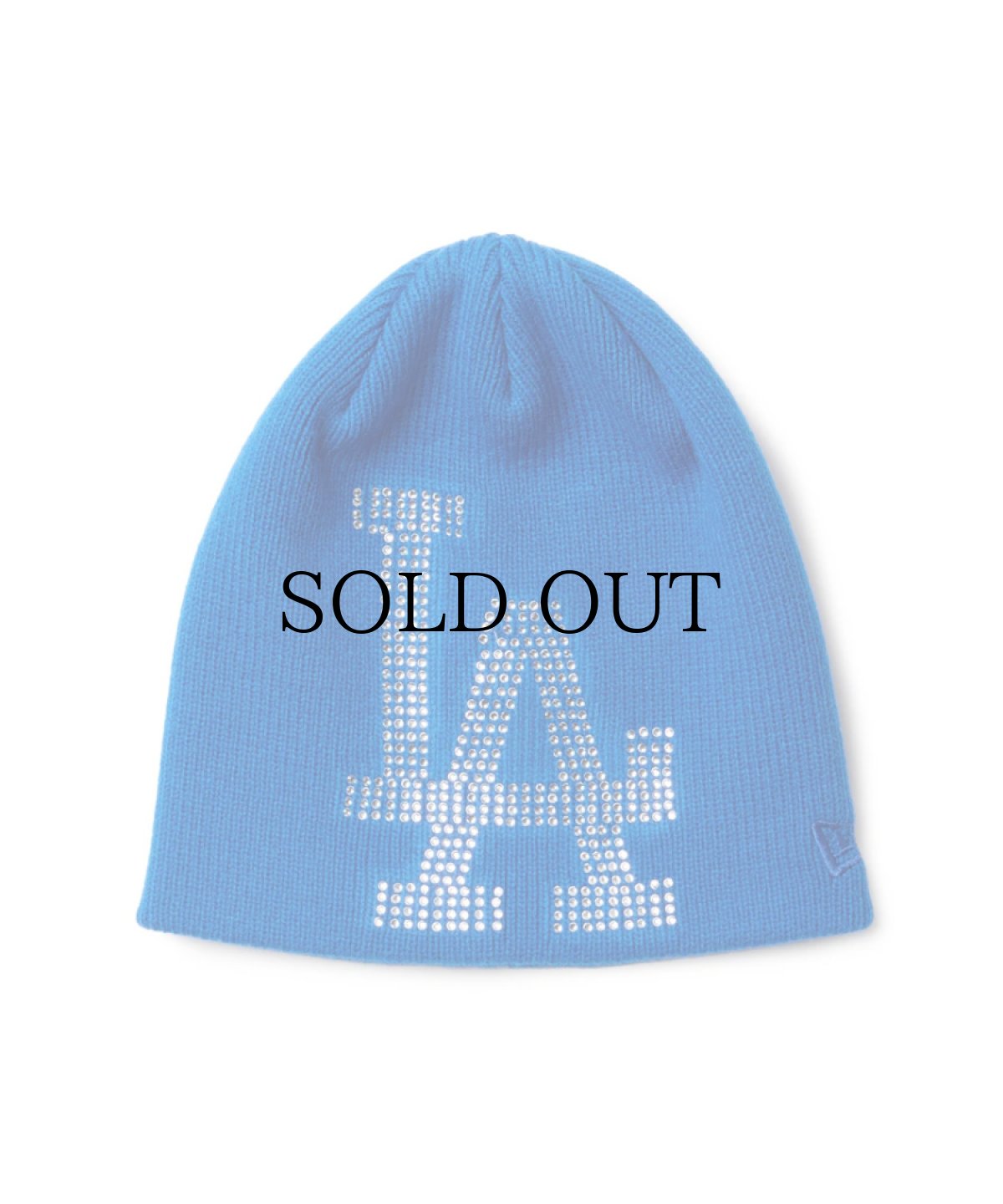 画像1: NEW ERA / ベーシック ビーニー Rhinestone ビッグロゴ ロサンゼルス・ドジャース (1)