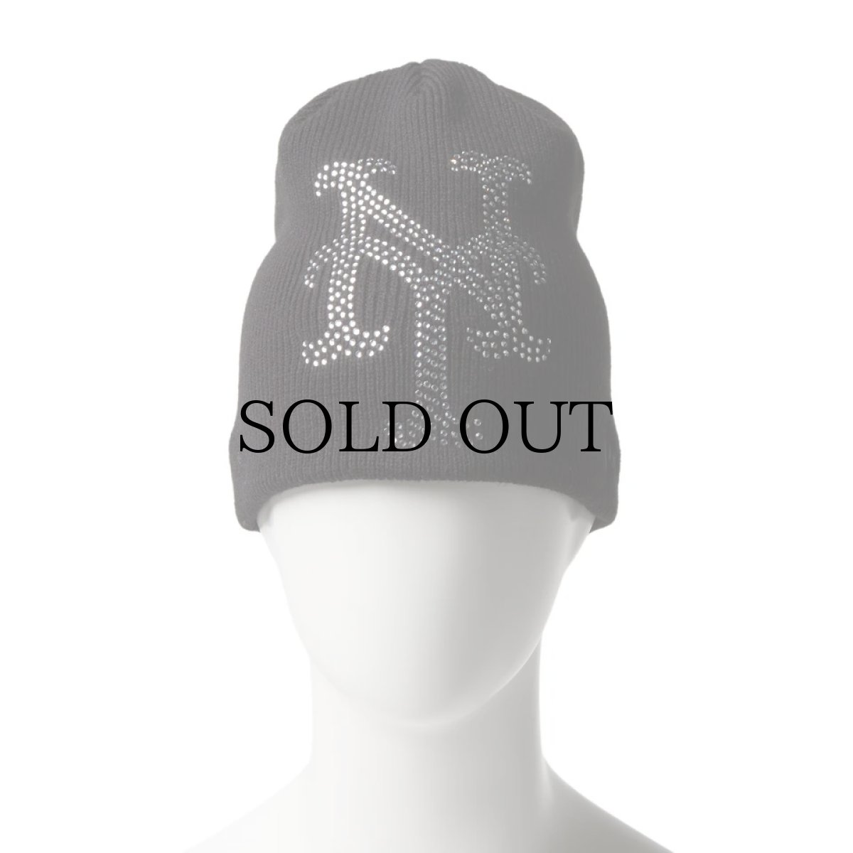 画像6: NEW ERA / ベーシック ビーニー Rhinestone ビッグロゴ ニューヨーク・メッツ (6)