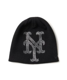 画像1: NEW ERA / ベーシック ビーニー Rhinestone ビッグロゴ ニューヨーク・メッツ (1)