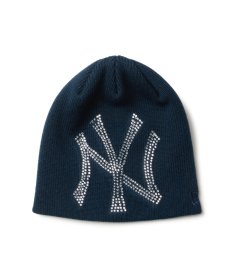 画像1: NEW ERA / ベーシック ビーニー Rhinestone ビッグロゴ ニューヨーク・ヤンキース (1)
