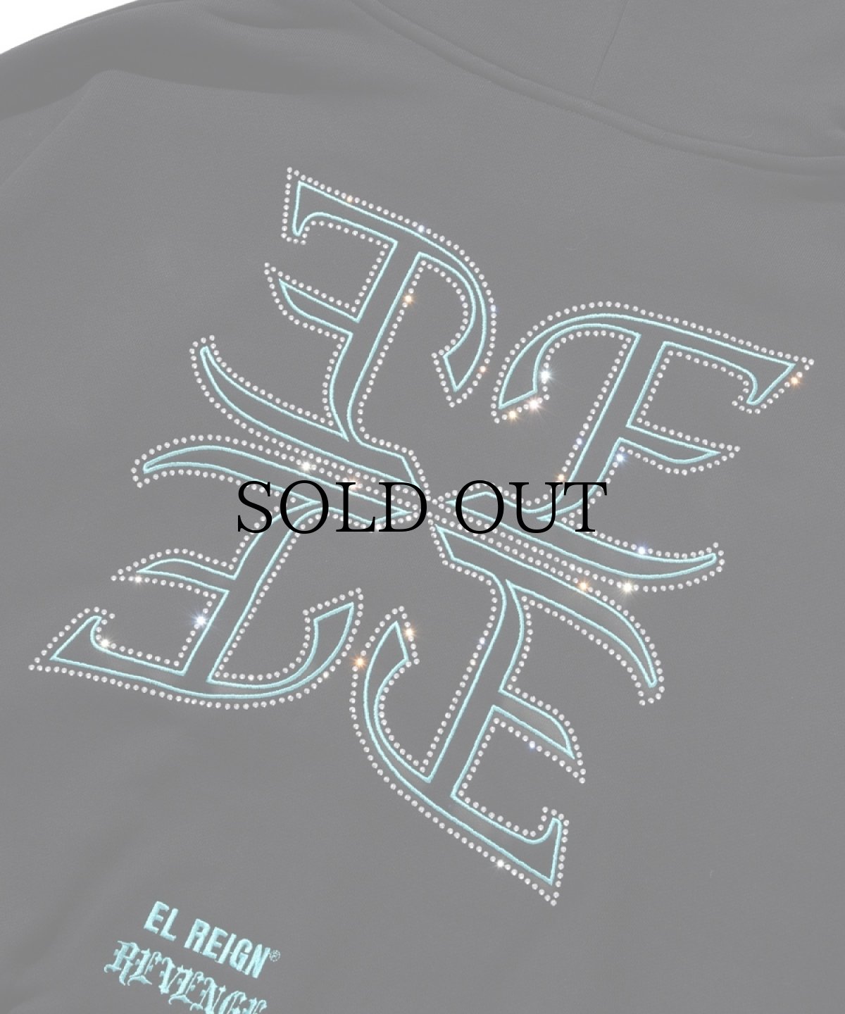 画像4: EL REIGN(エルレイン) / 【LIMITED】FRAGMENT RHINESTONE SHORT HOODIE (4)