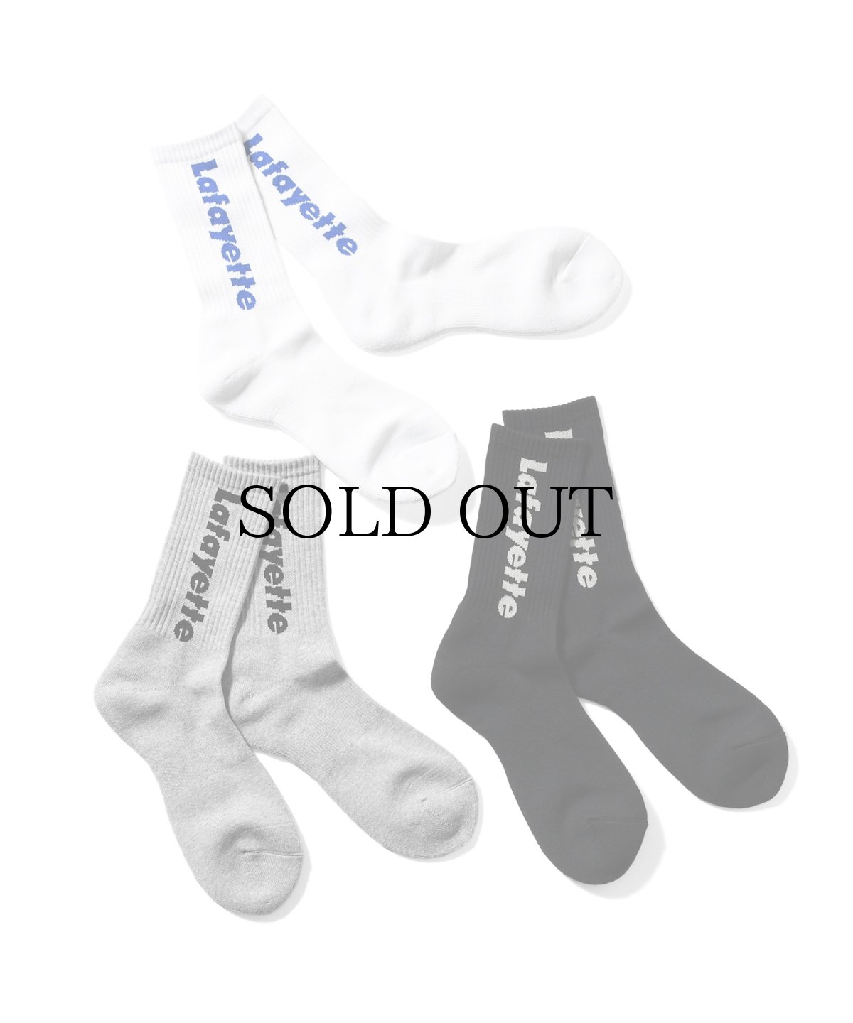 画像1: 【20%OFF】LFYT(ラファイエット) / Lafayette LOGO CREW SOCKS (1)