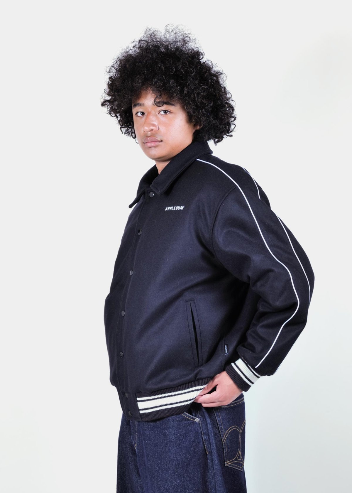 画像12: APPLEBUM(アップルバム) / Collared Melton Stadium Jacket (12)