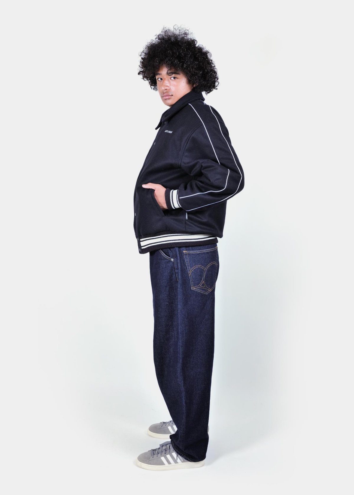 画像13: APPLEBUM(アップルバム) / Collared Melton Stadium Jacket (13)