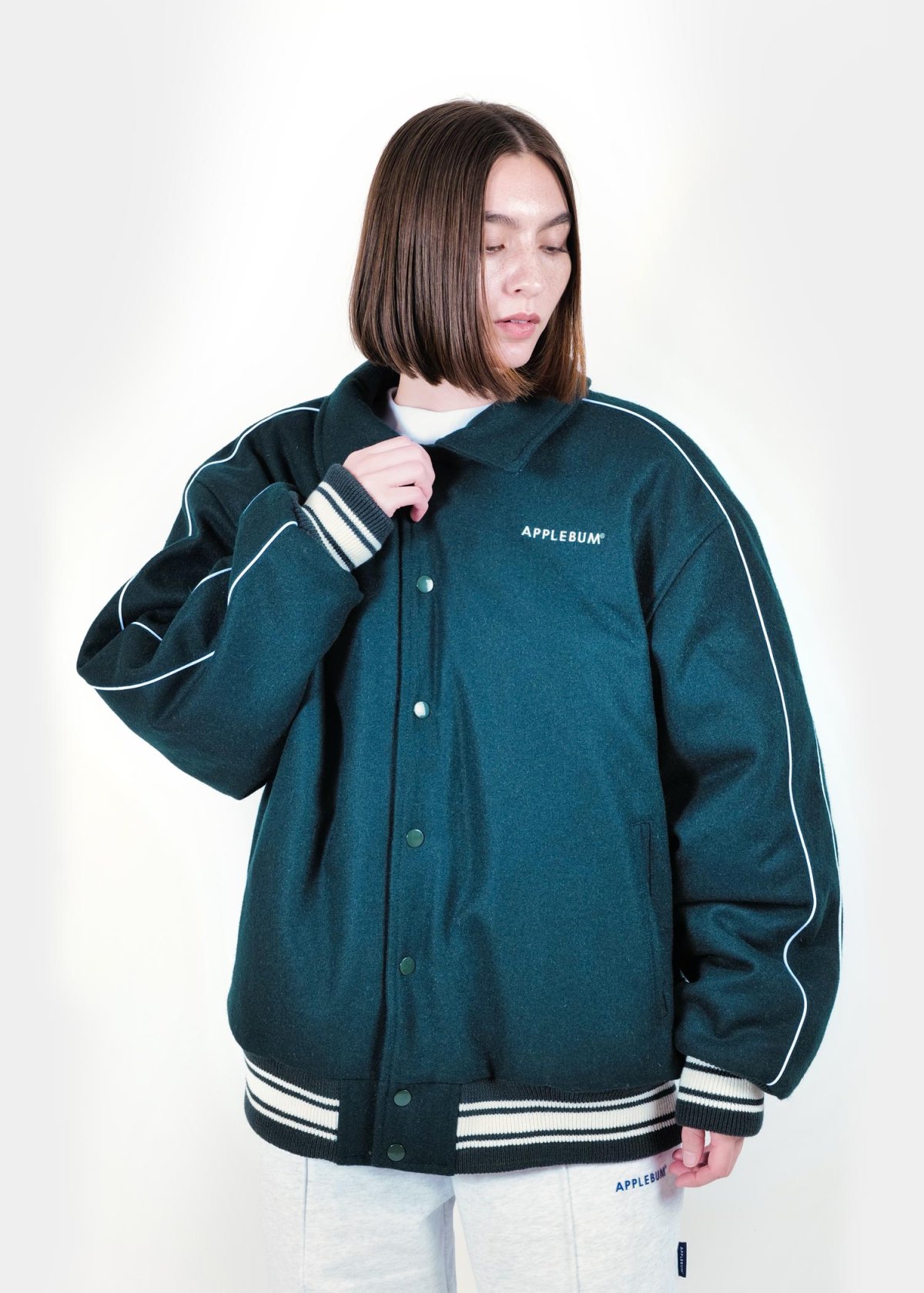 画像19: APPLEBUM(アップルバム) / Collared Melton Stadium Jacket (19)