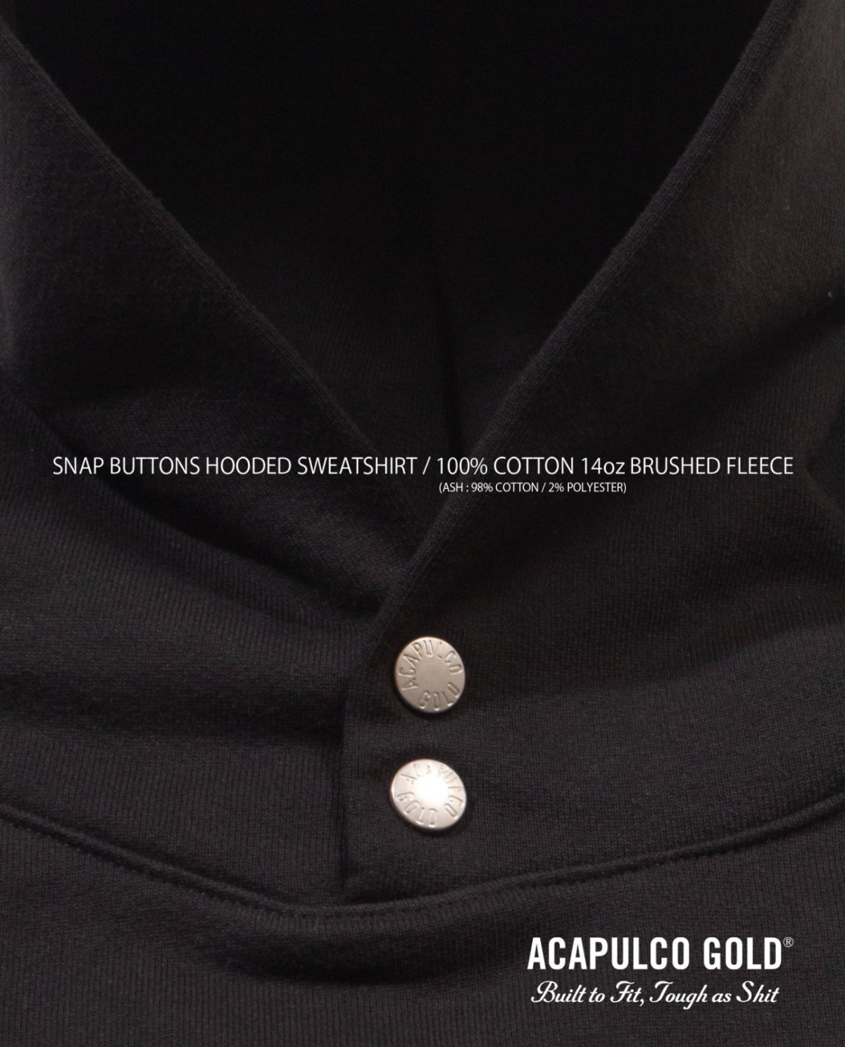 画像12: ACAPULCO GOLD(アカプルコゴールド) / REFLECTIVE AG SIGNATURE SNAP HOODED SWEATSHIRT (12)