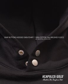 画像13: ACAPULCO GOLD(アカプルコゴールド) / REFLECTIVE AG SIGNATURE SNAP HOODED SWEATSHIRT (13)