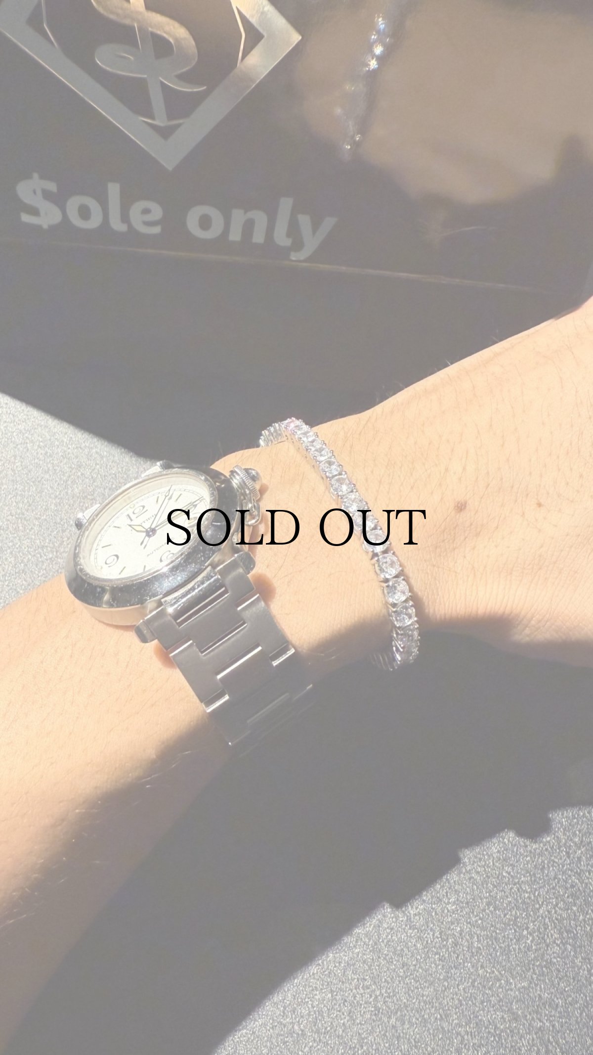 画像6: $ole only(ソールオンリー) / S925 Silver CZ Diamond Tennis Chain bracelet (6)