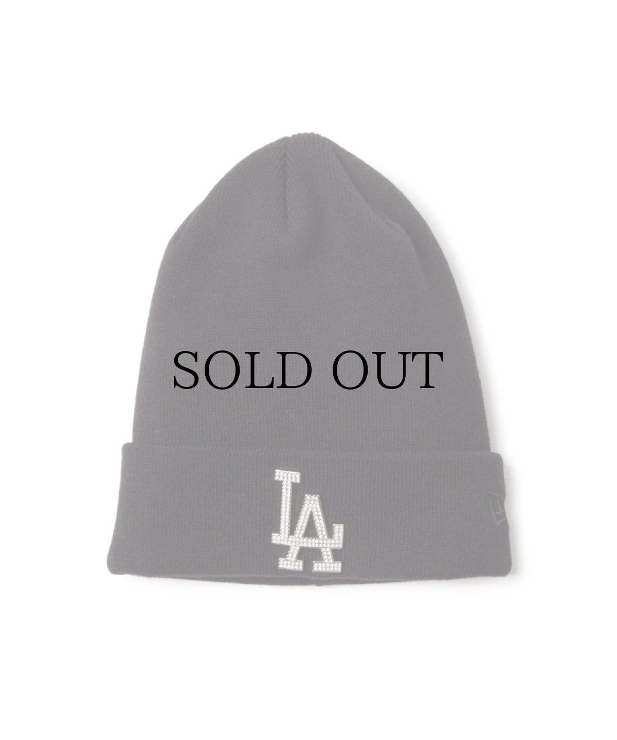 画像1: NEW ERA / ベーシック カフニット Rhinestone Badge ロサンゼルス・ドジャース (1)