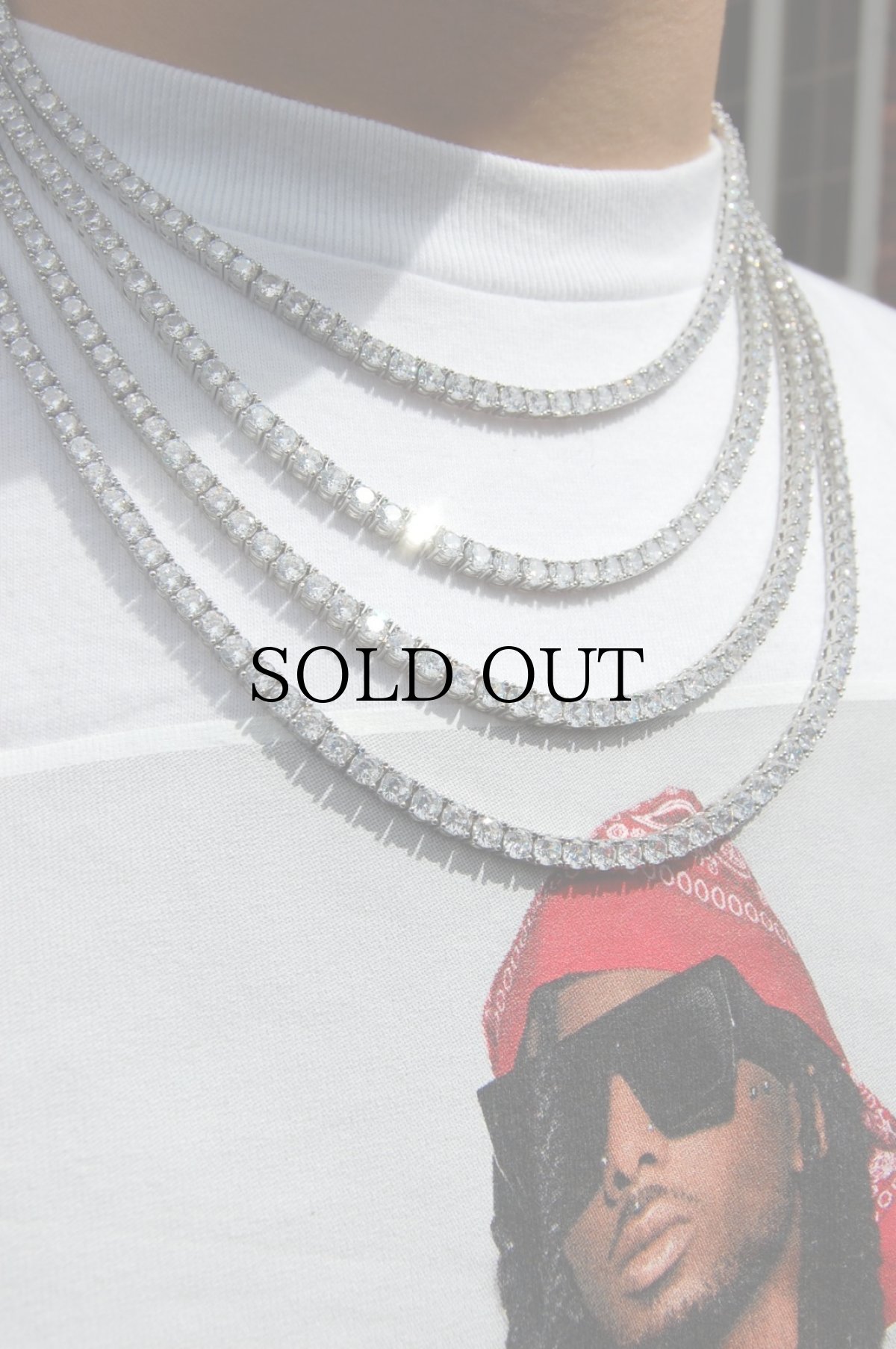 画像7: $ole only(ソールオンリー) / S925 Silver CZ Diamond Tennis Chain Necklace 24inch (7)