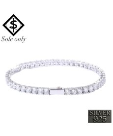 画像1: $ole only(ソールオンリー) / s925シルバー CZダイヤ テニスチェーン ネックレス 4mm 7inch (1)