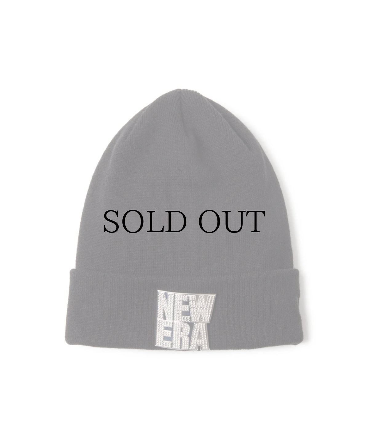 画像1: NEW ERA / ベーシック カフニット Rhinestone Badge スクエアロゴ (1)