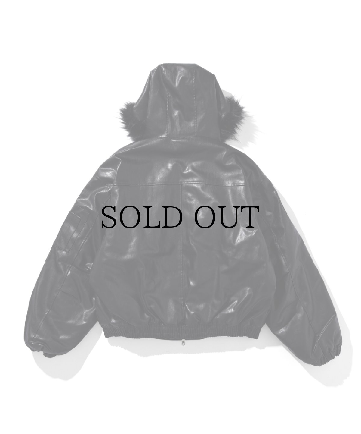 画像3: EL REIGN(エルレイン) / BLACK FAR LEATHER PUFFER JACKET (3)