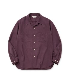 画像2: CALEE(キャリー) / "BLATANT LOCALISM" OPEN COLLAR ROUND L/S SH (2)