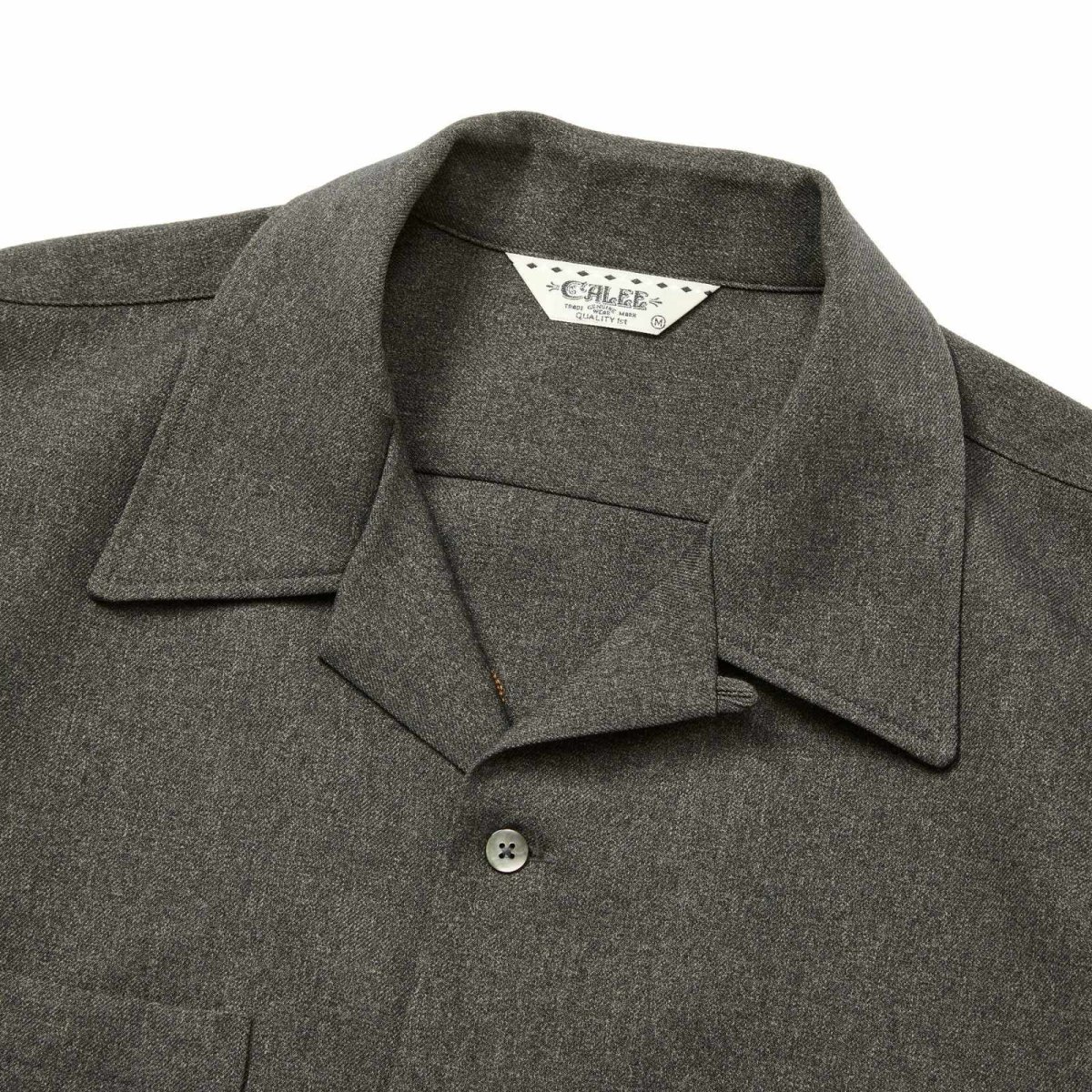 画像7: CALEE(キャリー) / "BLATANT LOCALISM" OPEN COLLAR ROUND L/S SH (7)