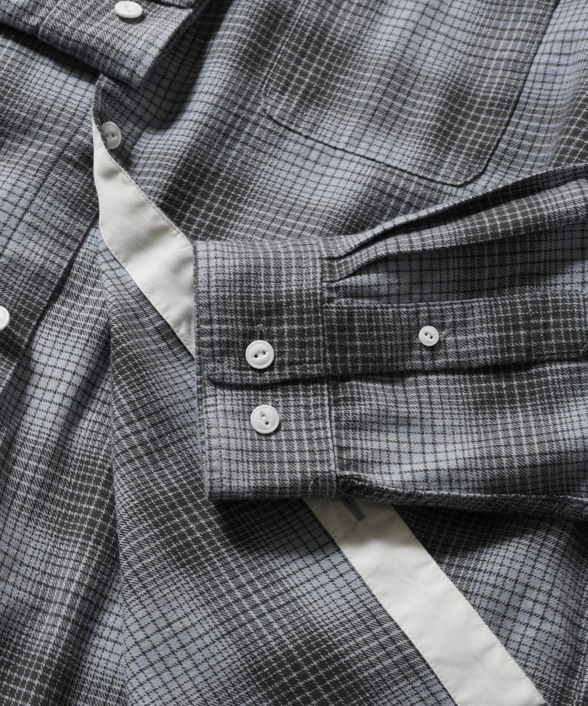 画像13: LFYT(ラファイエット) / NEP TWILL CHECK BAND COLLAR SHIRT (13)