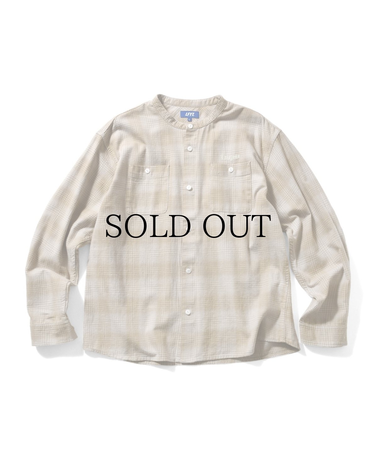 画像3: 【40%OFF】LFYT(ラファイエット) / NEP TWILL CHECK BAND COLLAR SHIRT (3)