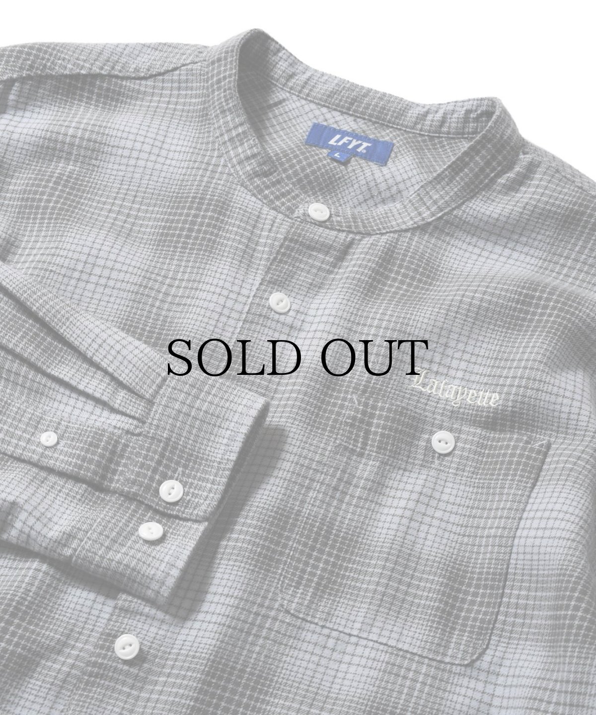 画像10: 【40%OFF】LFYT(ラファイエット) / NEP TWILL CHECK BAND COLLAR SHIRT (10)