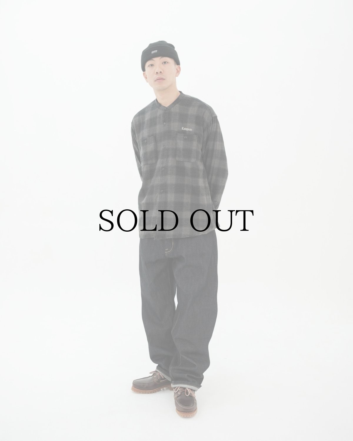 画像14: 【40%OFF】LFYT(ラファイエット) / NEP TWILL CHECK BAND COLLAR SHIRT (14)