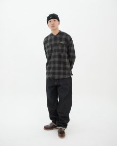 画像14: LFYT(ラファイエット) / NEP TWILL CHECK BAND COLLAR SHIRT (14)