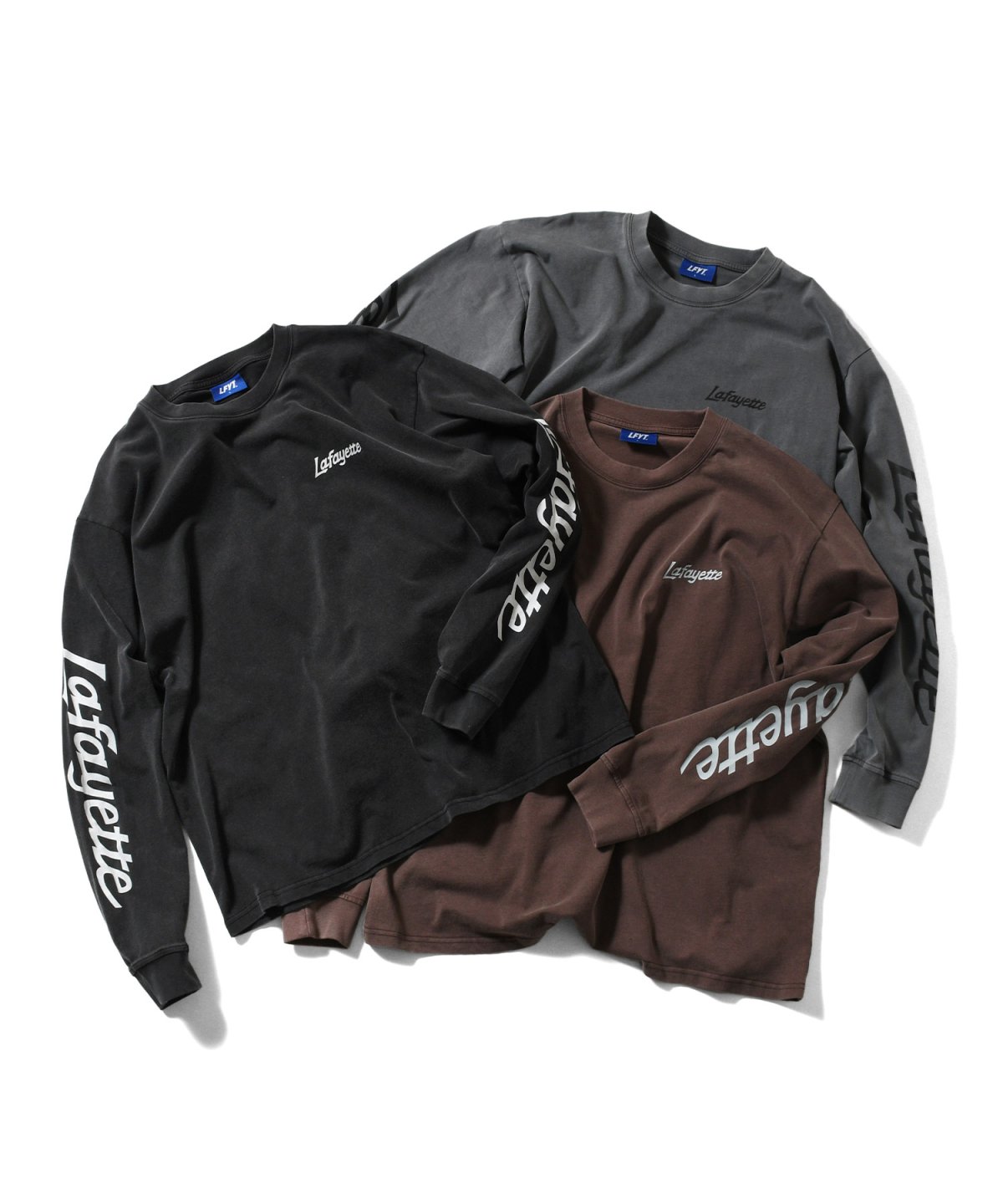 画像1: LFYT(ラファイエット) / SLEEVE LOGO WASHED L/S TEE (1)