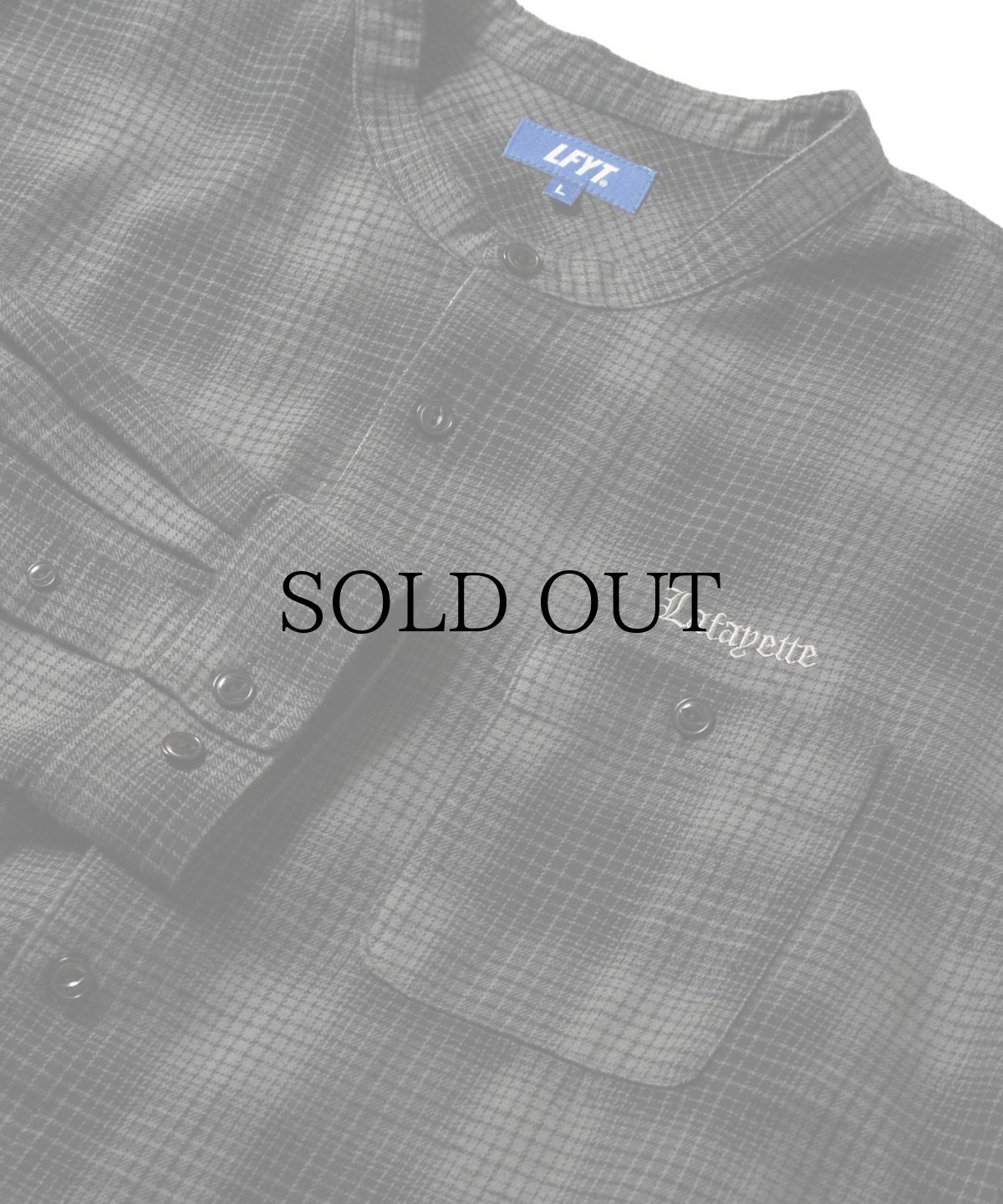 画像8: 【40%OFF】LFYT(ラファイエット) / NEP TWILL CHECK BAND COLLAR SHIRT (8)