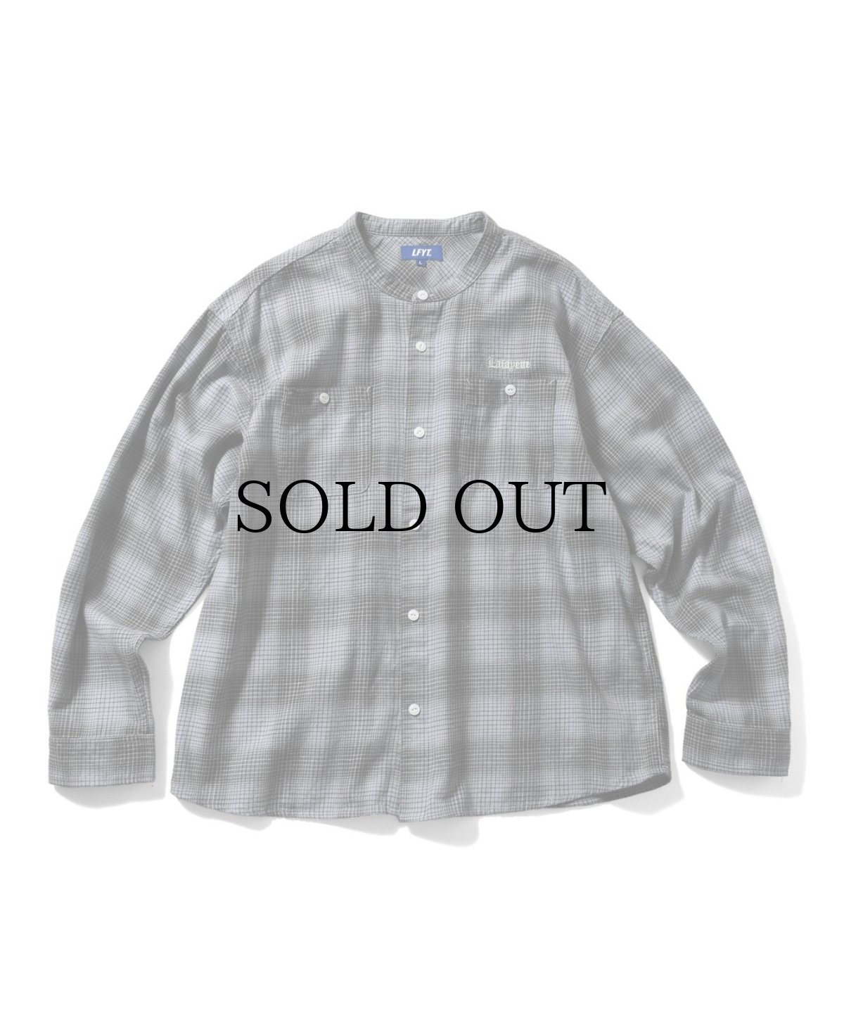 画像4: 【40%OFF】LFYT(ラファイエット) / NEP TWILL CHECK BAND COLLAR SHIRT (4)