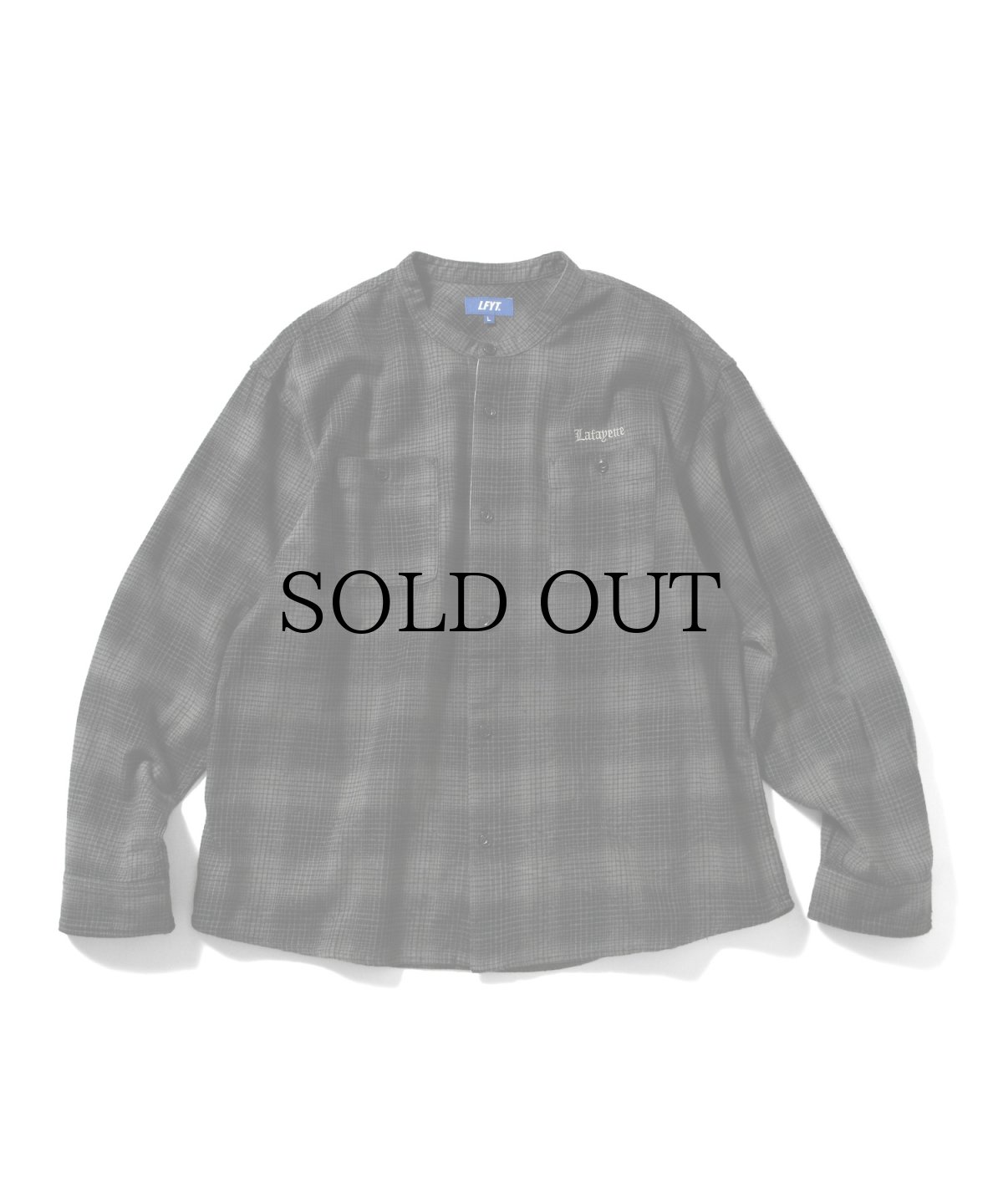 画像2: 【40%OFF】LFYT(ラファイエット) / NEP TWILL CHECK BAND COLLAR SHIRT (2)