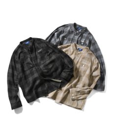 画像1: LFYT(ラファイエット) / NEP TWILL CHECK BAND COLLAR SHIRT (1)