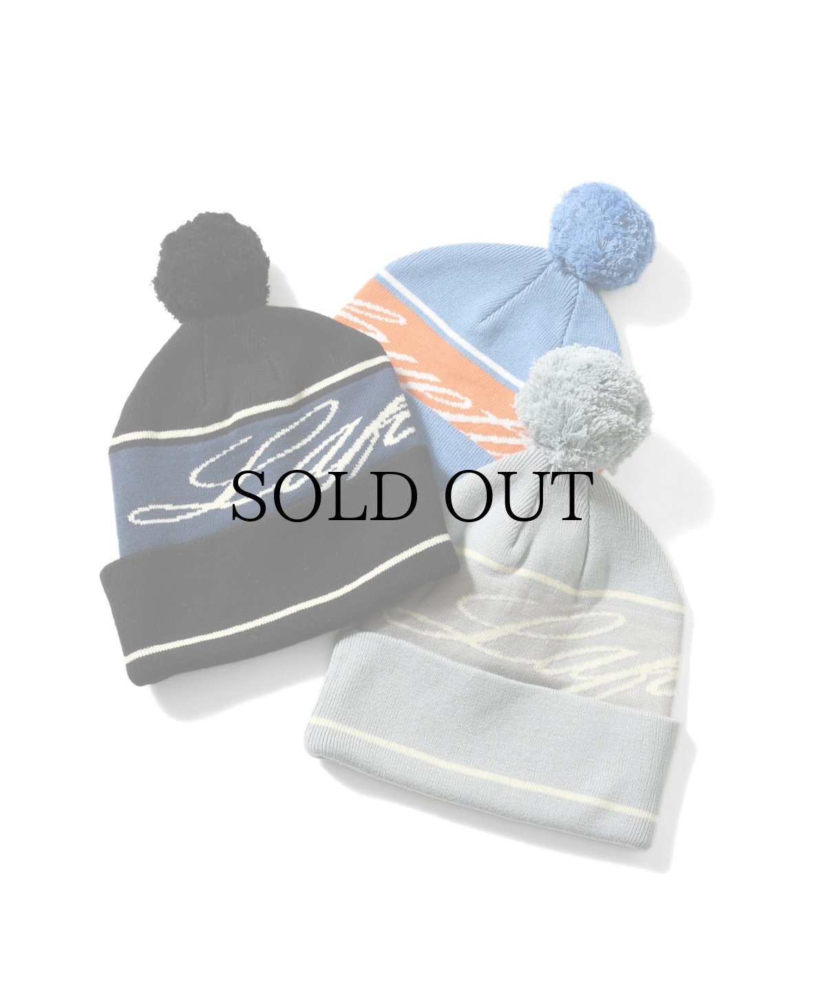 画像1: 【40%OFF】LFYT(ラファイエット) / PLAYFIELD POM KNIT CAP (1)