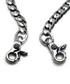 画像2: ArgentGleam / ArgentGleam Classic DoubleClip Medium Walletchain (2)