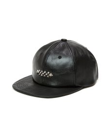 画像1: CALEE(キャリー) / STUDS LEATHER SOLID CAP (1)