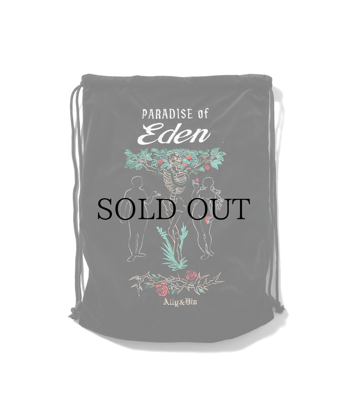 画像1: ALLY&DIA / PARADICE OF EDEN VELOUR KNAPSACK (1)