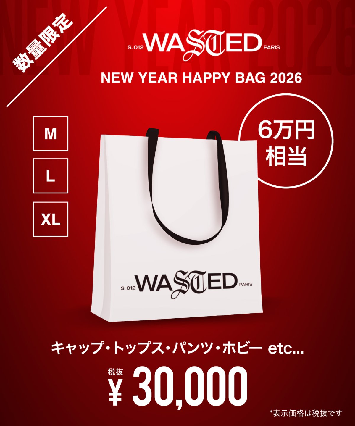 画像1: 数量限定!! / 2026 "WASTED PARIS" NEW YEAR BAG (1)