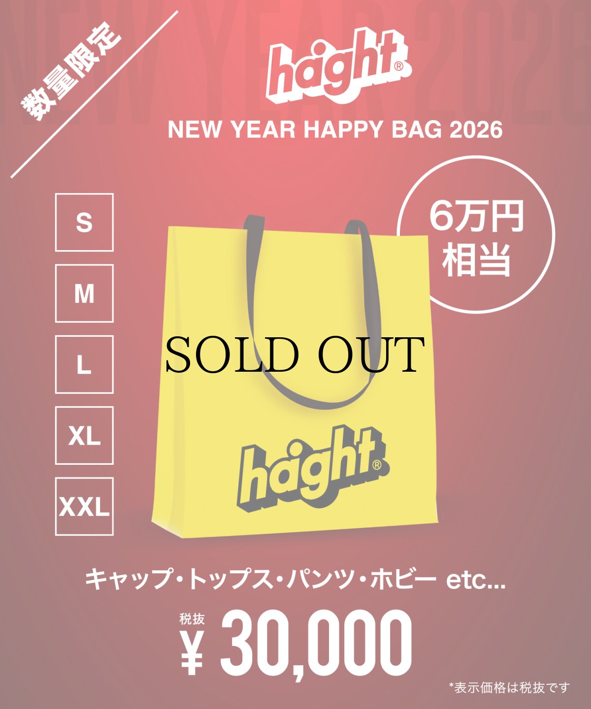 画像1: 数量限定!! / 2026 "HAIGHT" NEW YEAR BAG (1)