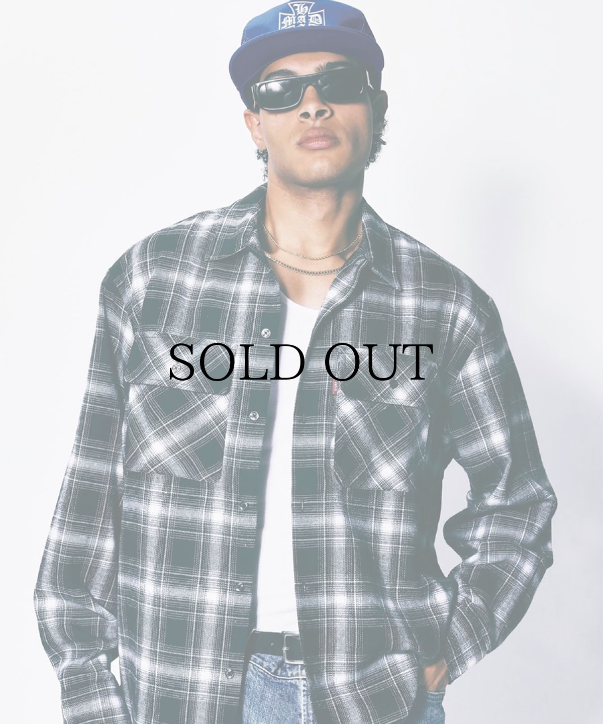 画像5: HIDEANDSEEK(ハイドアンドシーク) / Ombre Check L/S Shirt(26ss) (5)