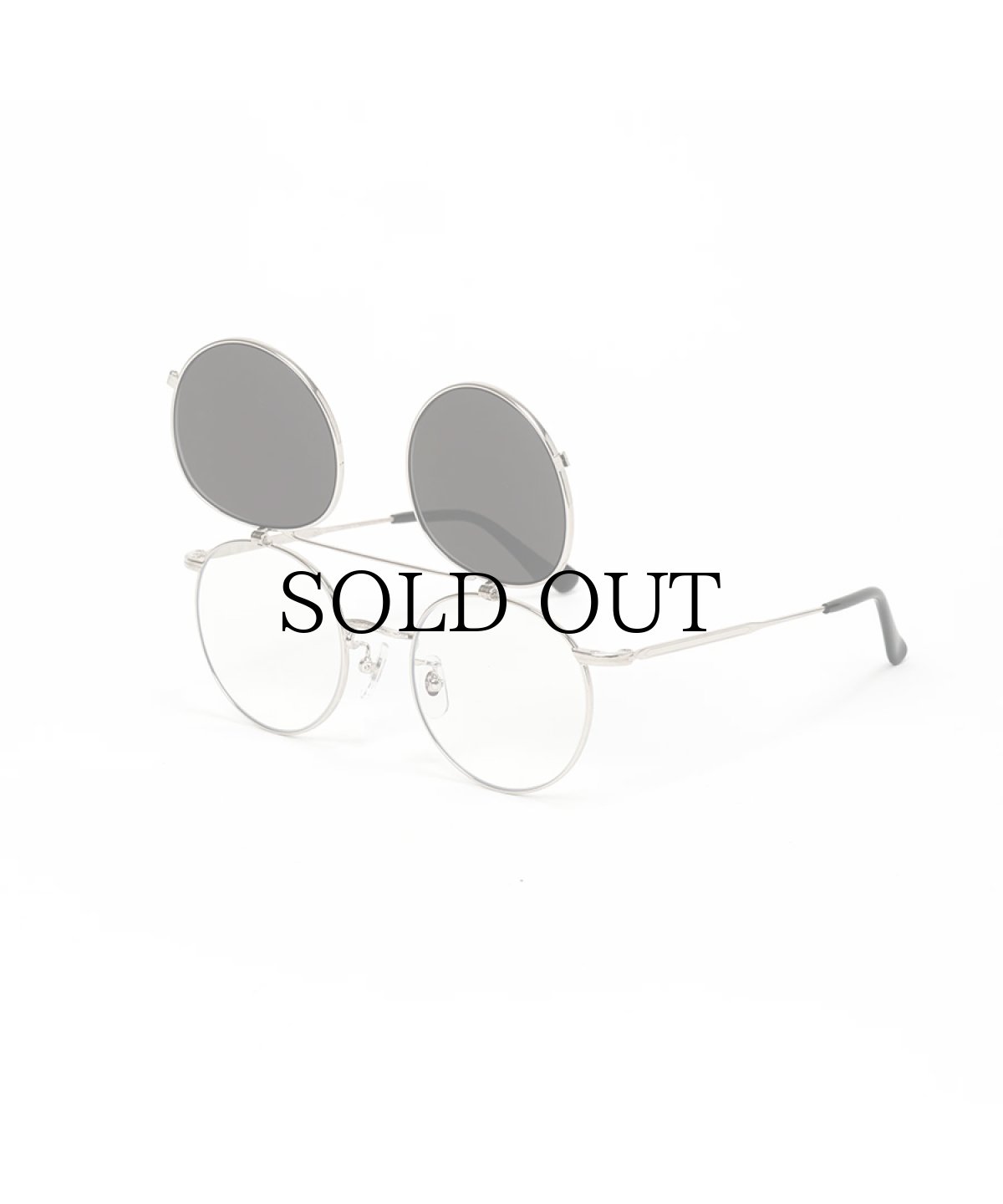 画像5: CALEE(キャリー) / FLIP UP TYPE CIRCLE METAL GLASSES ＜MIRROR LENS＞ (5)