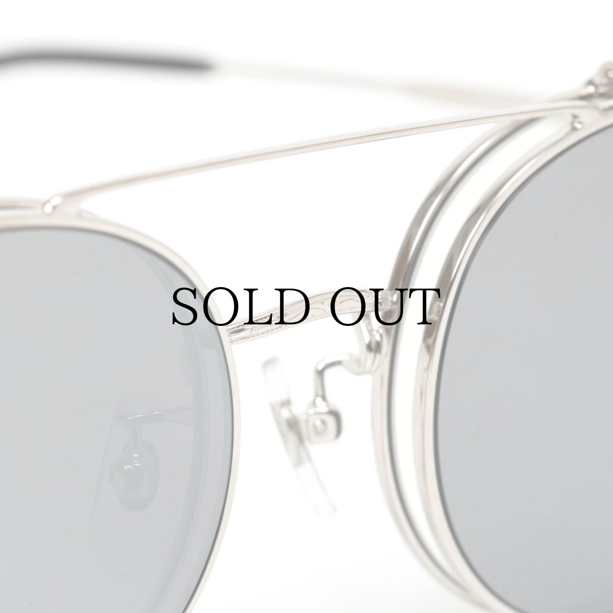 画像10: CALEE(キャリー) / FLIP UP TYPE CIRCLE METAL GLASSES ＜MIRROR LENS＞ (10)