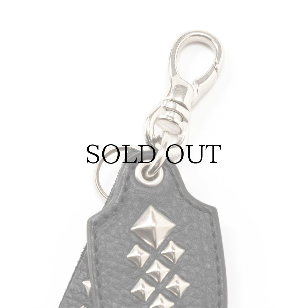 画像2: CALEE(キャリー) / STUDS LEATHER LONG KEY RING (2)
