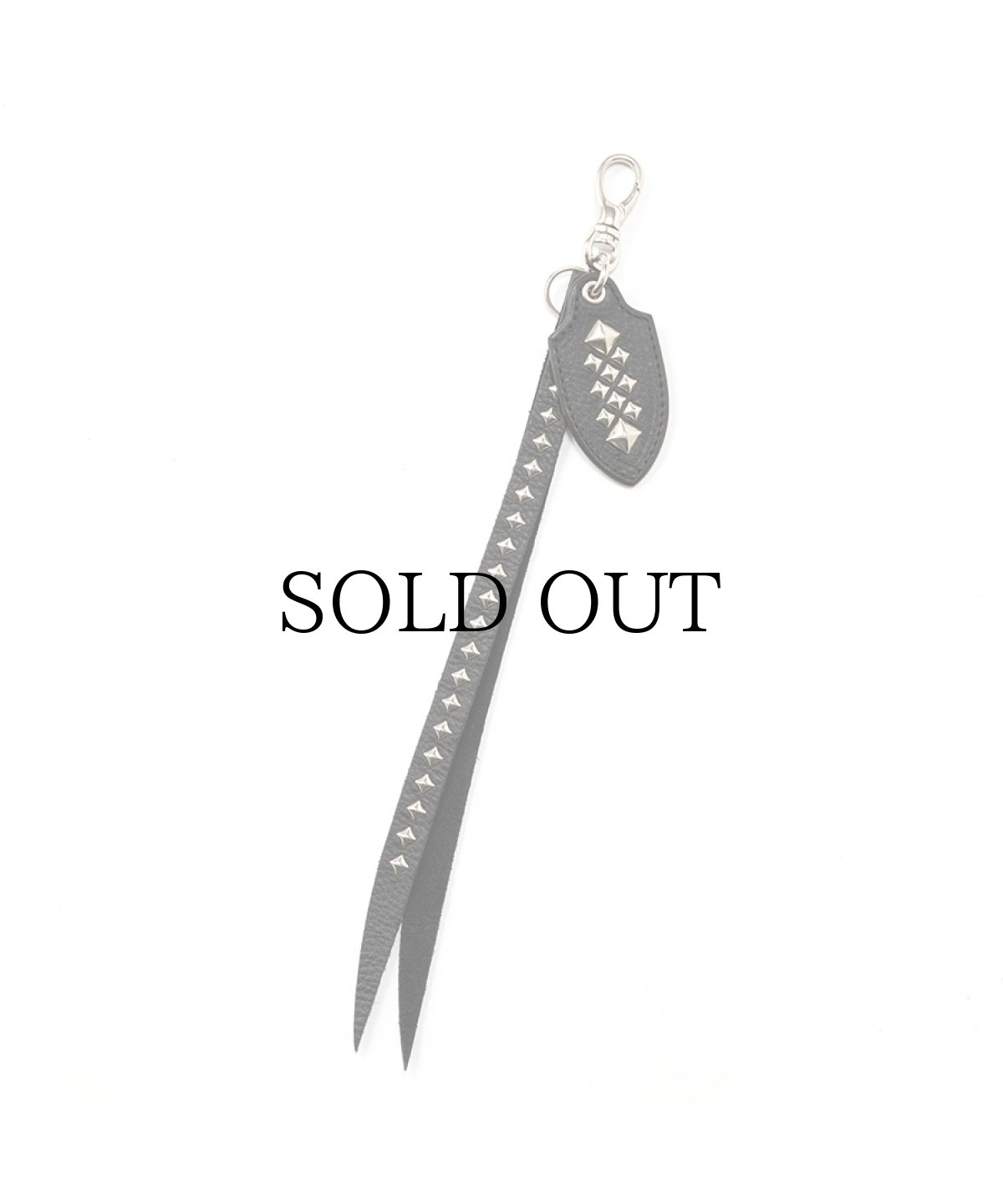 画像1: CALEE(キャリー) / STUDS LEATHER LONG KEY RING (1)