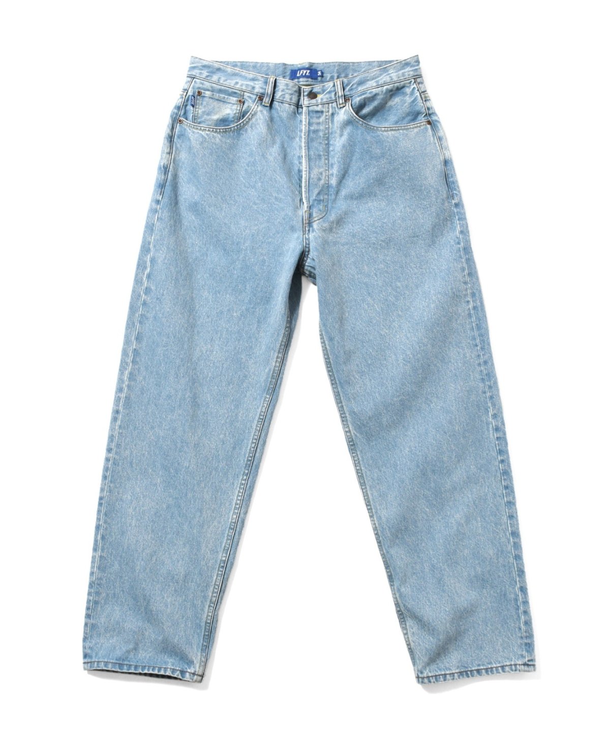 画像2: LFYT(ラファイエット) / 5 POCKET WASHED DENIM PANTS BAGGIE FIT ICE WASH (2)