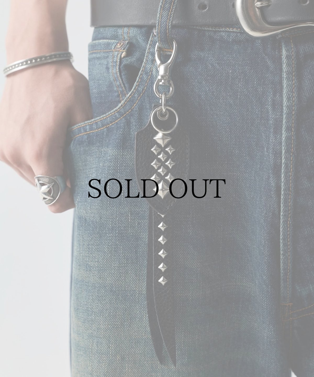 画像5: CALEE(キャリー) / STUDS LEATHERS SHORT KEY RING (5)