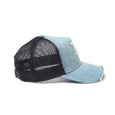 画像4: NEW ERA / 9FORTY A-Frame トラッカー MLB Damaged Denim ロサンゼルス・ドジャース (4)