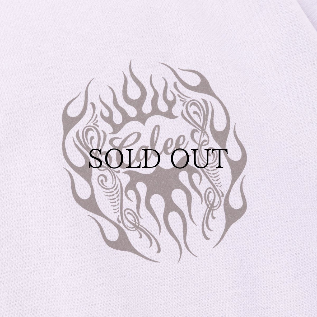 画像10: CALEE(キャリー) / VINTAGE TYPE FLAME LOGO PINSTRIPING L/ S TEE ＜NATURALLY PAINT DESIGN＞ (10)