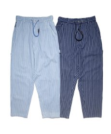 画像1: HAIGHT / STRIPE DENIM PAINTER PANTS (1)