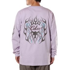 画像14: CALEE(キャリー) / VINTAGE TYPE FLAME LOGO PINSTRIPING L/ S TEE ＜NATURALLY PAINT DESIGN＞ (14)