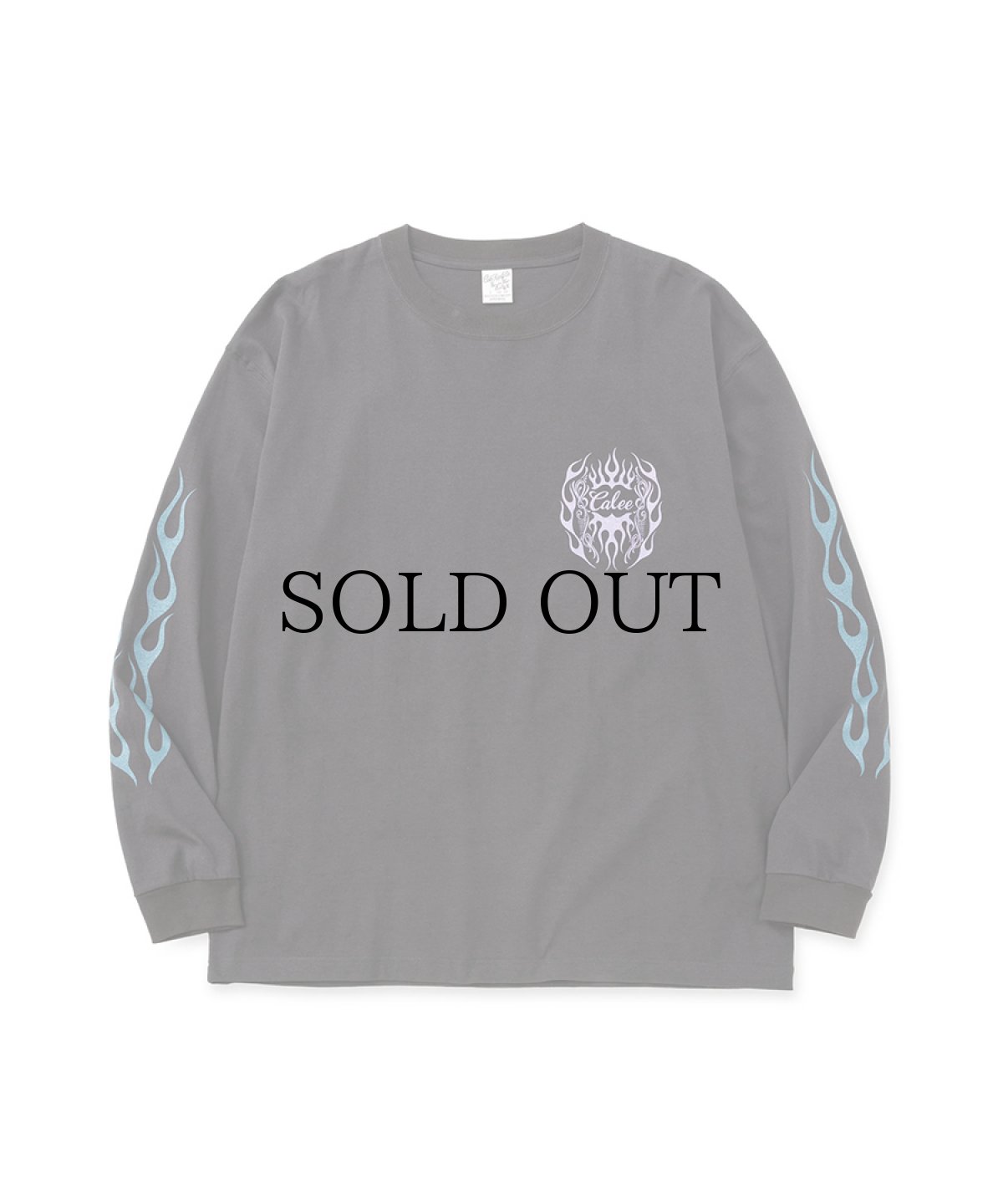 画像1: CALEE(キャリー) / VINTAGE TYPE FLAME LOGO PINSTRIPING L/ S TEE ＜NATURALLY PAINT DESIGN＞ (1)