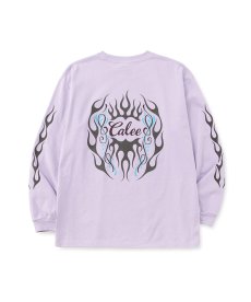 画像8: CALEE(キャリー) / VINTAGE TYPE FLAME LOGO PINSTRIPING L/ S TEE ＜NATURALLY PAINT DESIGN＞ (8)