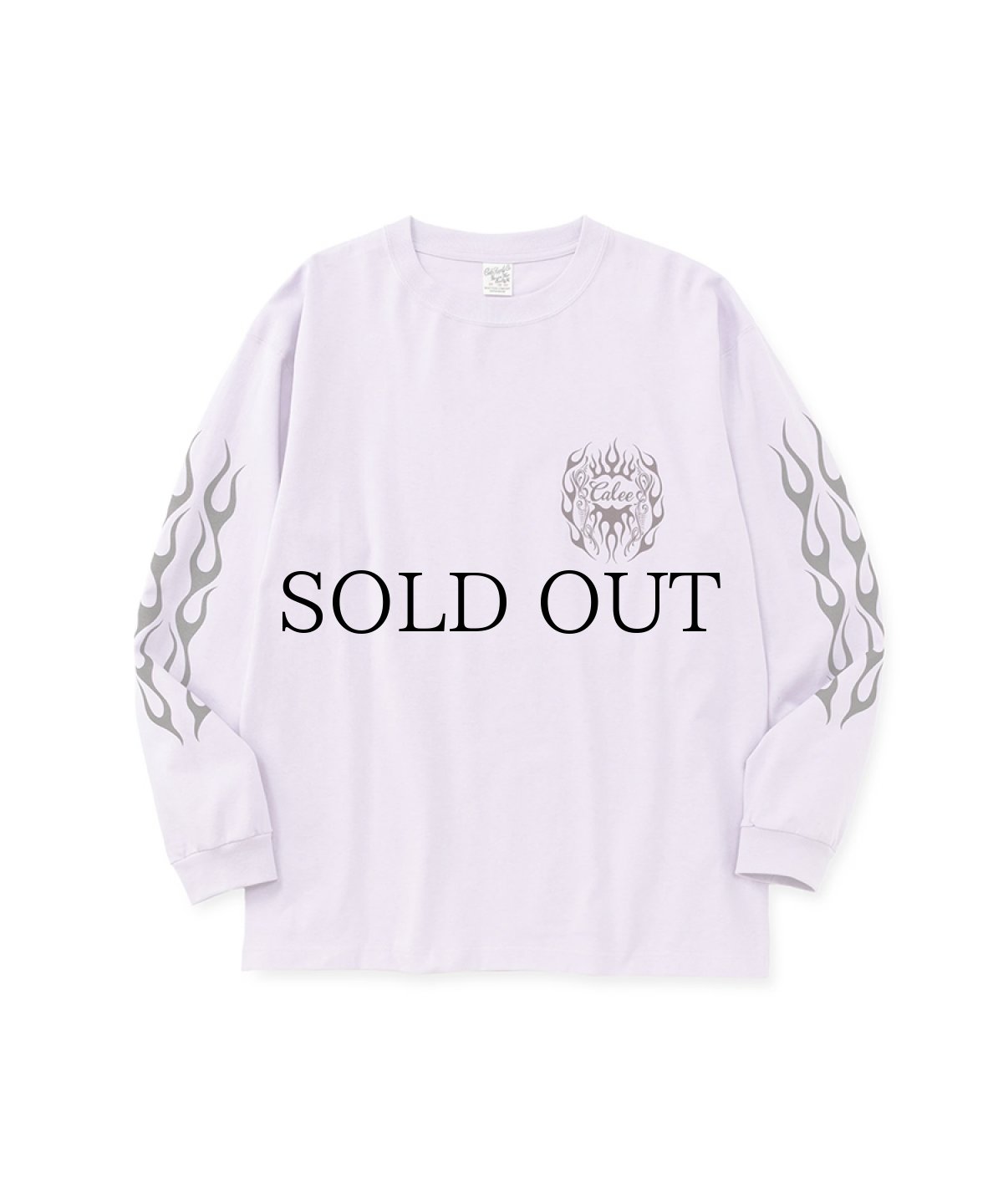 画像7: CALEE(キャリー) / VINTAGE TYPE FLAME LOGO PINSTRIPING L/ S TEE ＜NATURALLY PAINT DESIGN＞ (7)
